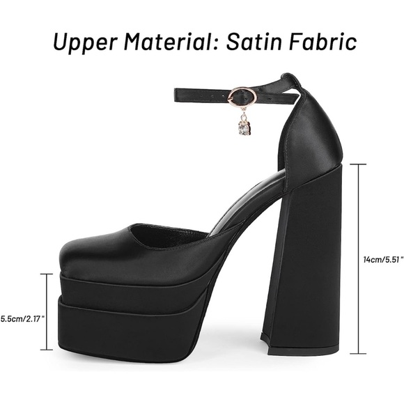 Black Platform Platform Heels - Versace Inspired - Picture 2 of 5